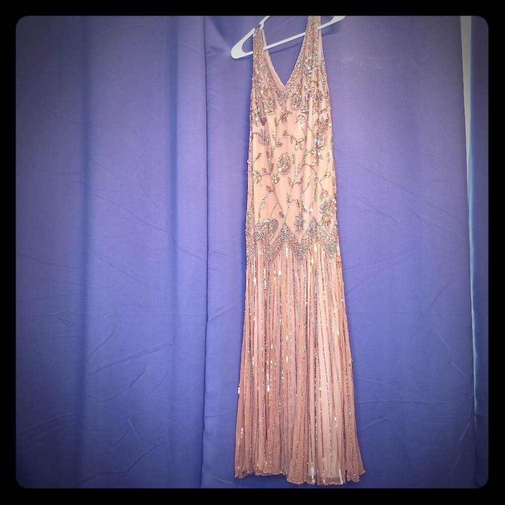 Chocolate brown flapper style cocktail dress